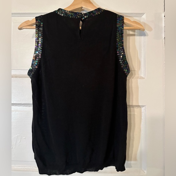Club Monaco Black Top with Sequins - Picture 4 of 5